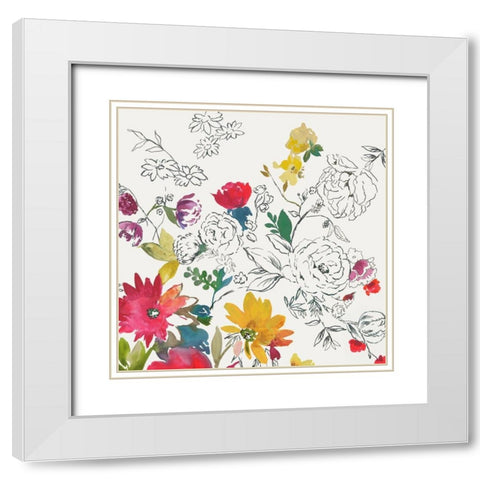 Boutonniere III White Modern Wood Framed Art Print with Double Matting by Jensen, Asia