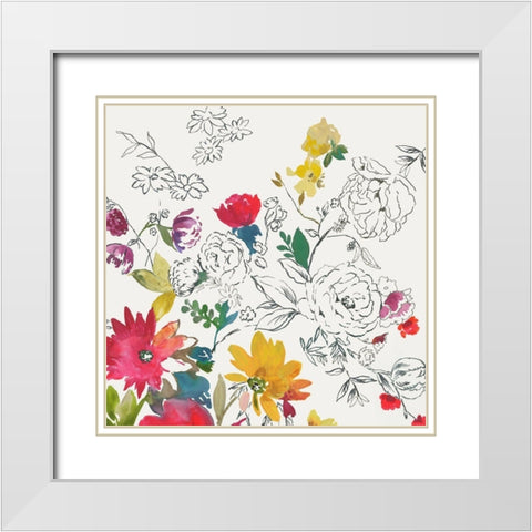 Boutonniere III White Modern Wood Framed Art Print with Double Matting by Jensen, Asia