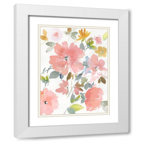 Soft Enamoring White Modern Wood Framed Art Print with Double Matting by Jensen, Asia