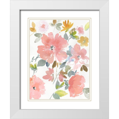 Soft Enamoring White Modern Wood Framed Art Print with Double Matting by Jensen, Asia