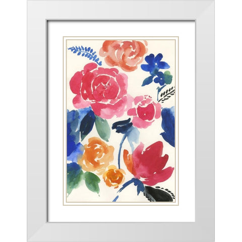 Julia  White Modern Wood Framed Art Print with Double Matting by Jensen, Asia