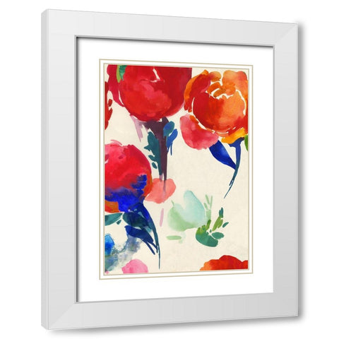 Fresh Spring Florals I  White Modern Wood Framed Art Print with Double Matting by Jensen, Asia