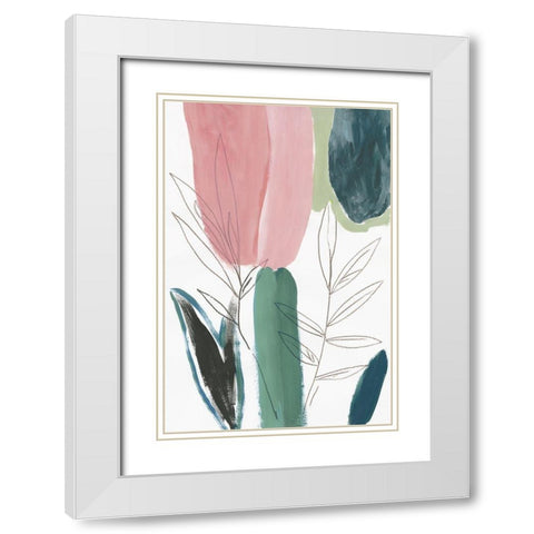 Hidden Beauty II White Modern Wood Framed Art Print with Double Matting by Jensen, Asia