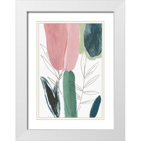 Hidden Beauty II White Modern Wood Framed Art Print with Double Matting by Jensen, Asia