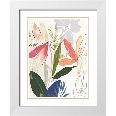 Lovely Companions White Modern Wood Framed Art Print with Double Matting by Jensen, Asia