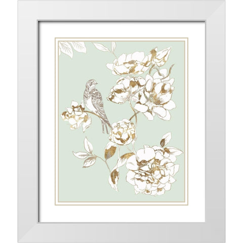 Silent Admiring White Modern Wood Framed Art Print with Double Matting by Jensen, Asia