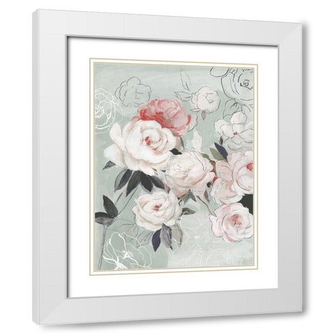 Whisper of Beauty White Modern Wood Framed Art Print with Double Matting by Jensen, Asia