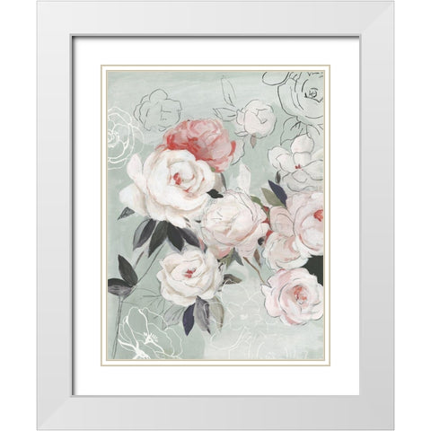 Whisper of Beauty White Modern Wood Framed Art Print with Double Matting by Jensen, Asia