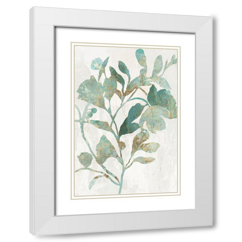 Rustic Flower I White Modern Wood Framed Art Print with Double Matting by Jensen, Asia