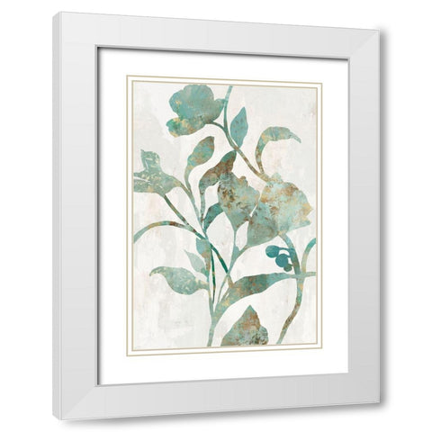 Rustic Flower II White Modern Wood Framed Art Print with Double Matting by Jensen, Asia