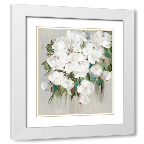 Serenity Blooms White Modern Wood Framed Art Print with Double Matting by Jensen, Asia