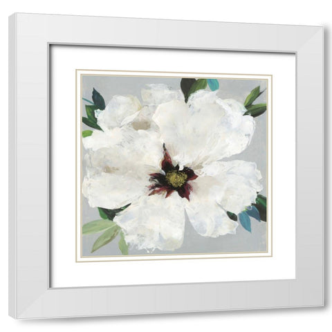 Lush Petals White Modern Wood Framed Art Print with Double Matting by Jensen, Asia