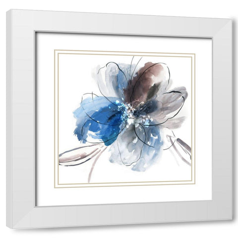 Flower Power I White Modern Wood Framed Art Print with Double Matting by Jensen, Asia