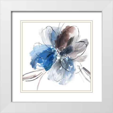 Flower Power I White Modern Wood Framed Art Print with Double Matting by Jensen, Asia