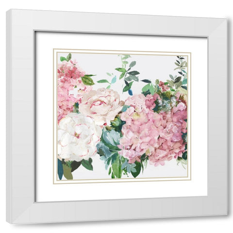 Spring Story I White Modern Wood Framed Art Print with Double Matting by Jensen, Asia