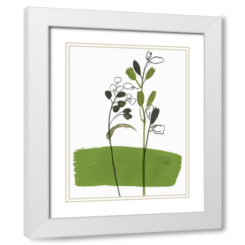 Little Herb I White Modern Wood Framed Art Print with Double Matting by Jensen, Asia