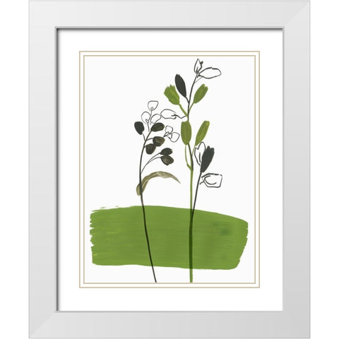 Little Herb I White Modern Wood Framed Art Print with Double Matting by Jensen, Asia