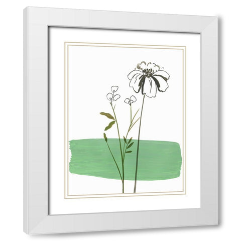Little Herb II White Modern Wood Framed Art Print with Double Matting by Jensen, Asia