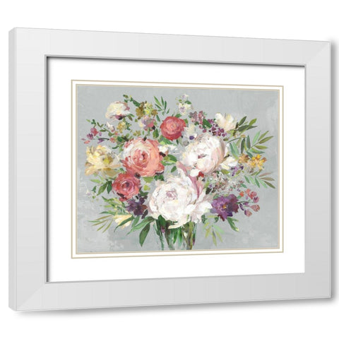 Gray Garden  White Modern Wood Framed Art Print with Double Matting by Jensen, Asia