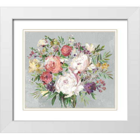 Gray Garden  White Modern Wood Framed Art Print with Double Matting by Jensen, Asia