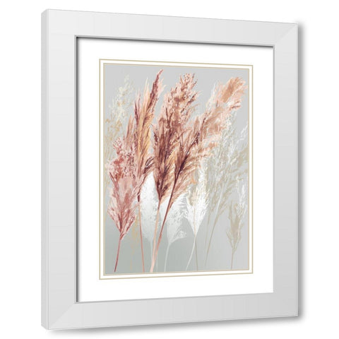 Blushing Pomp Grass I  White Modern Wood Framed Art Print with Double Matting by Jensen, Asia