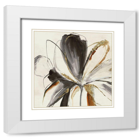 Grey Glory I  White Modern Wood Framed Art Print with Double Matting by Jensen, Asia