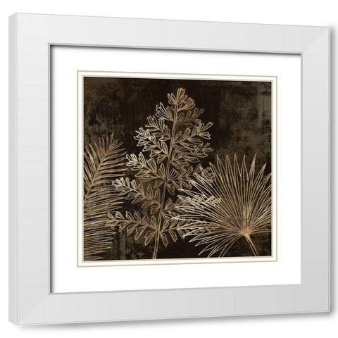 Golden Tropics II White Modern Wood Framed Art Print with Double Matting by Jensen, Asia