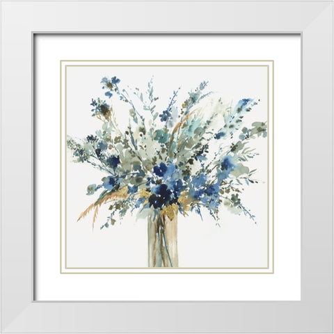 Watercolour Bouquet  White Modern Wood Framed Art Print with Double Matting by Jensen, Asia
