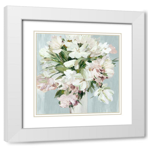 Fresh White Flowers  White Modern Wood Framed Art Print with Double Matting by Jensen, Asia
