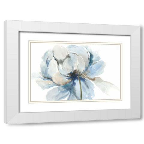 Blue Blub Flower  White Modern Wood Framed Art Print with Double Matting by Jensen, Asia