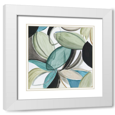 Green Tropic  White Modern Wood Framed Art Print with Double Matting by Jensen, Asia