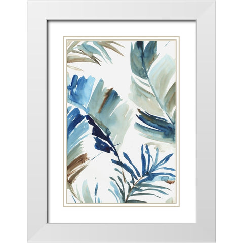 Blue Tropical Heat II  White Modern Wood Framed Art Print with Double Matting by Jensen, Asia