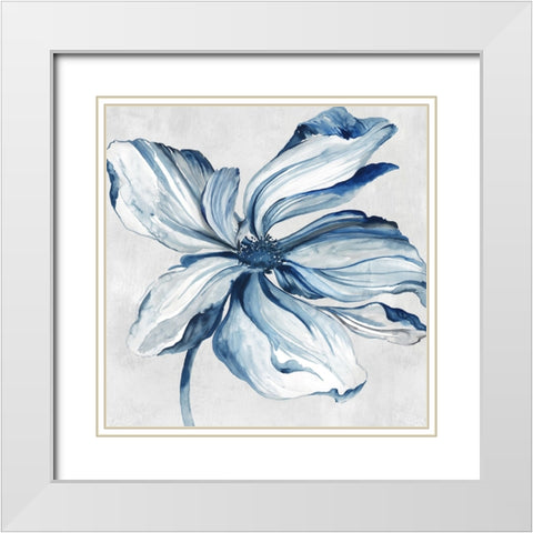Botanical Teal I White Modern Wood Framed Art Print with Double Matting by Jensen, Asia