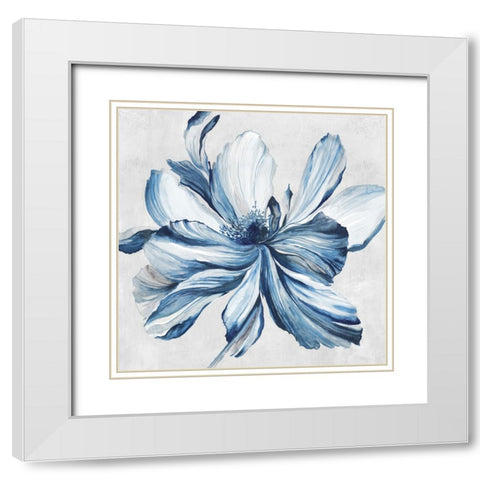 Botanical Teal II White Modern Wood Framed Art Print with Double Matting by Jensen, Asia