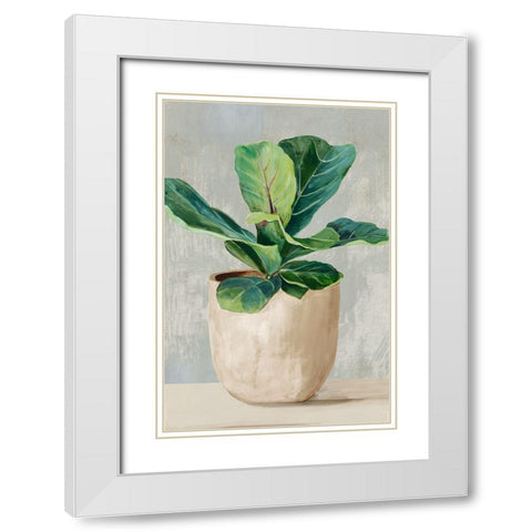 Indoor Plants I White Modern Wood Framed Art Print with Double Matting by Jensen, Asia