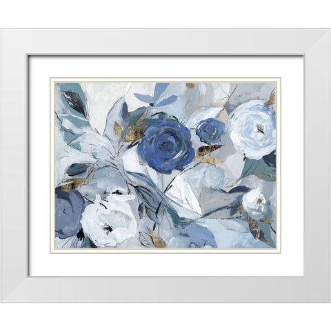 Heavenly Bloom White Modern Wood Framed Art Print with Double Matting by Jensen, Asia