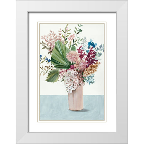 Summer Blush White Modern Wood Framed Art Print with Double Matting by Jensen, Asia