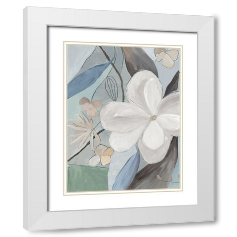 Bluebell Bouquet Bliss I White Modern Wood Framed Art Print with Double Matting by Jensen, Asia