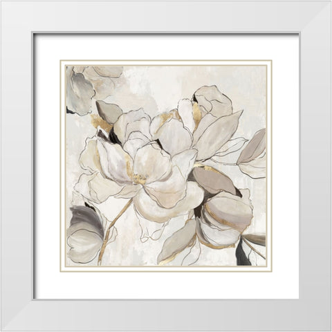 Whispers of Blossoms I White Modern Wood Framed Art Print with Double Matting by Jensen, Asia