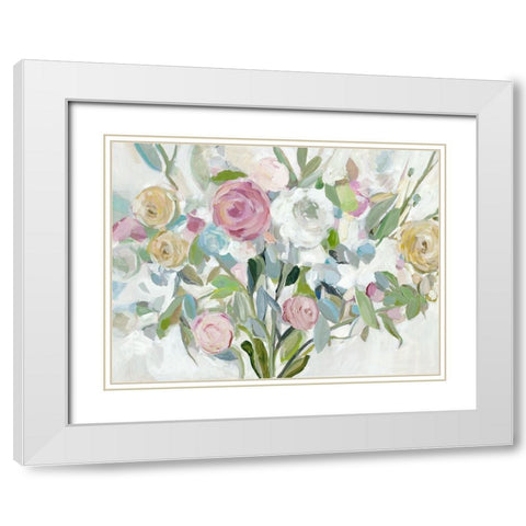 Blooming Summer Oasis White Modern Wood Framed Art Print with Double Matting by Jensen, Asia