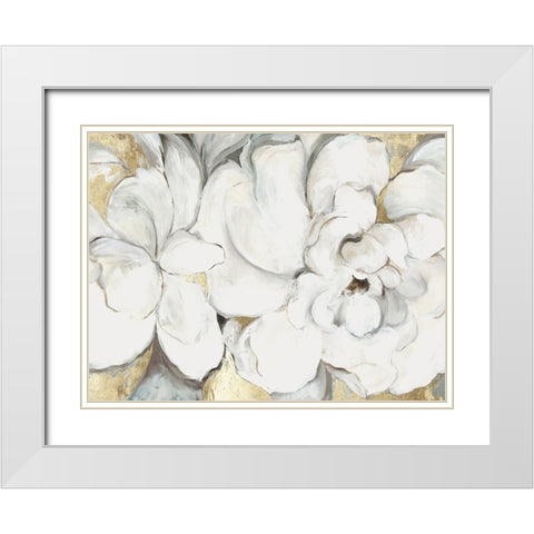 Serenity in Bloom White Modern Wood Framed Art Print with Double Matting by Jensen, Asia