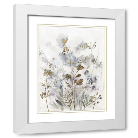 Delicate Foliage II White Modern Wood Framed Art Print with Double Matting by Jensen, Asia