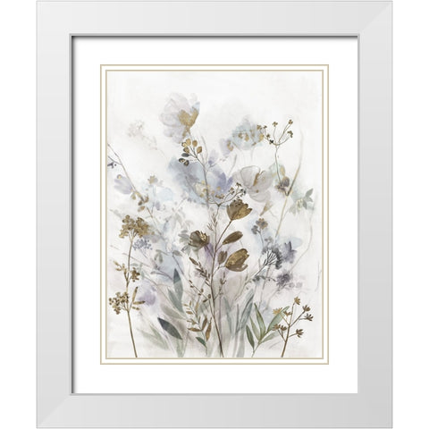 Delicate Foliage II White Modern Wood Framed Art Print with Double Matting by Jensen, Asia