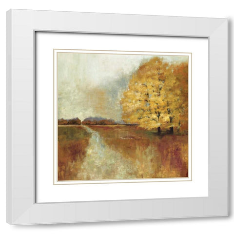 Repose White Modern Wood Framed Art Print with Double Matting by Jensen, Asia