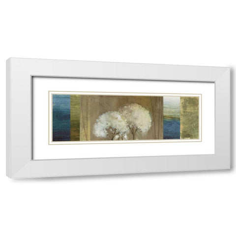 Grasses I White Modern Wood Framed Art Print with Double Matting by Jensen, Asia