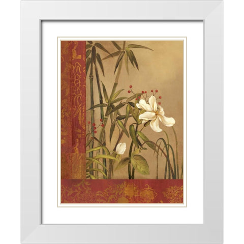 Spice Route I White Modern Wood Framed Art Print with Double Matting by Jensen, Asia