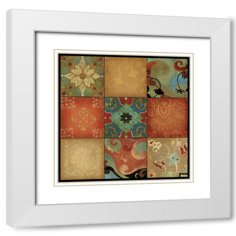 Kaleidoscope - Mini White Modern Wood Framed Art Print with Double Matting by Jensen, Asia