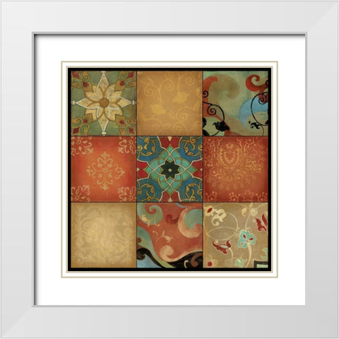 Kaleidoscope - Mini White Modern Wood Framed Art Print with Double Matting by Jensen, Asia