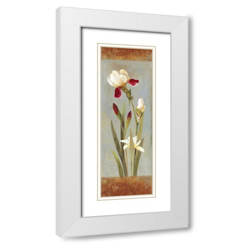 Bella White Modern Wood Framed Art Print with Double Matting by Jensen, Asia