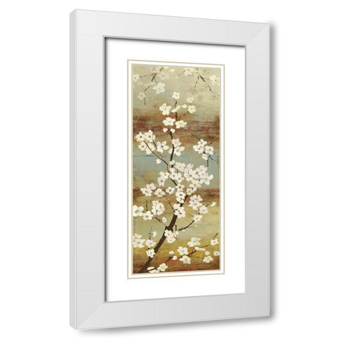 Blossom Canopy I White Modern Wood Framed Art Print with Double Matting by Jensen, Asia
